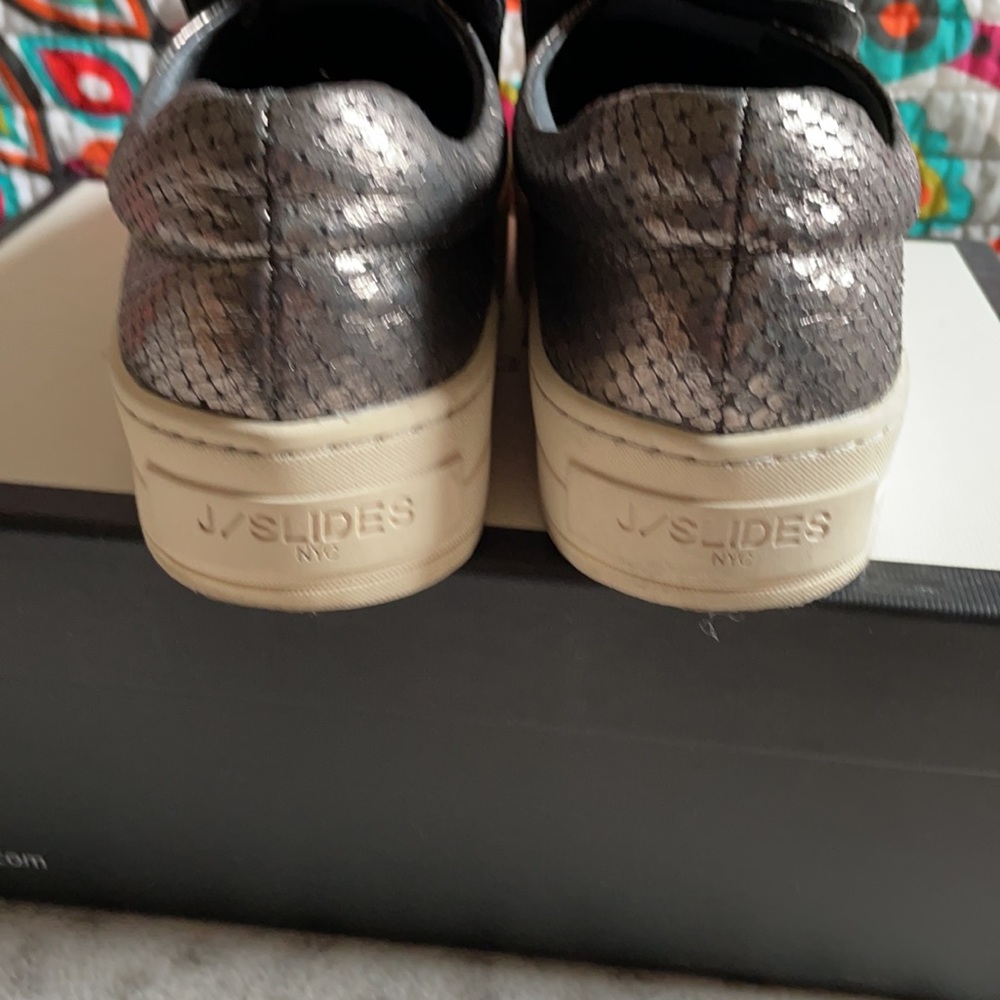 J/Slides Slip On Pewter Platform Sneaker - image 4